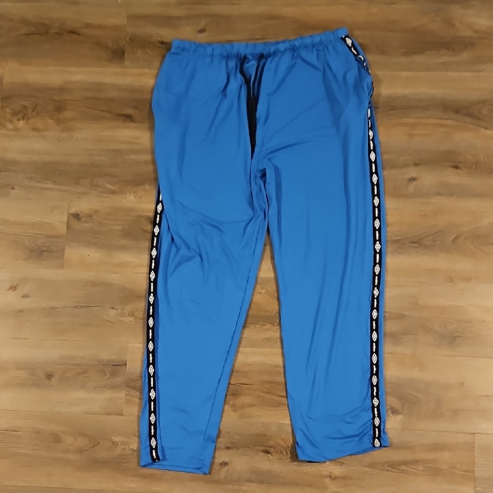 Umbro Blue Pants with Black and White Side Stripe